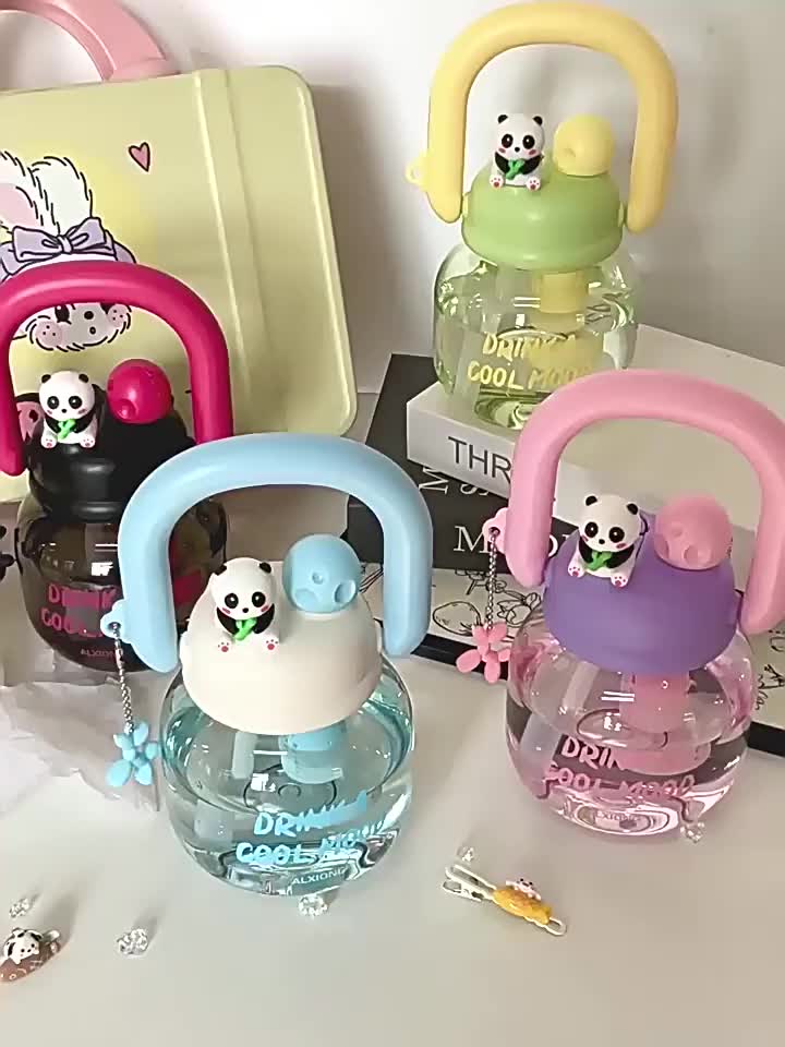 BISA COD Bo6500 Botol Air Minum Anak Motif Panda / Dringking Bottle Dengan 2 Cara Minum Kapasitas Kitchenware Water