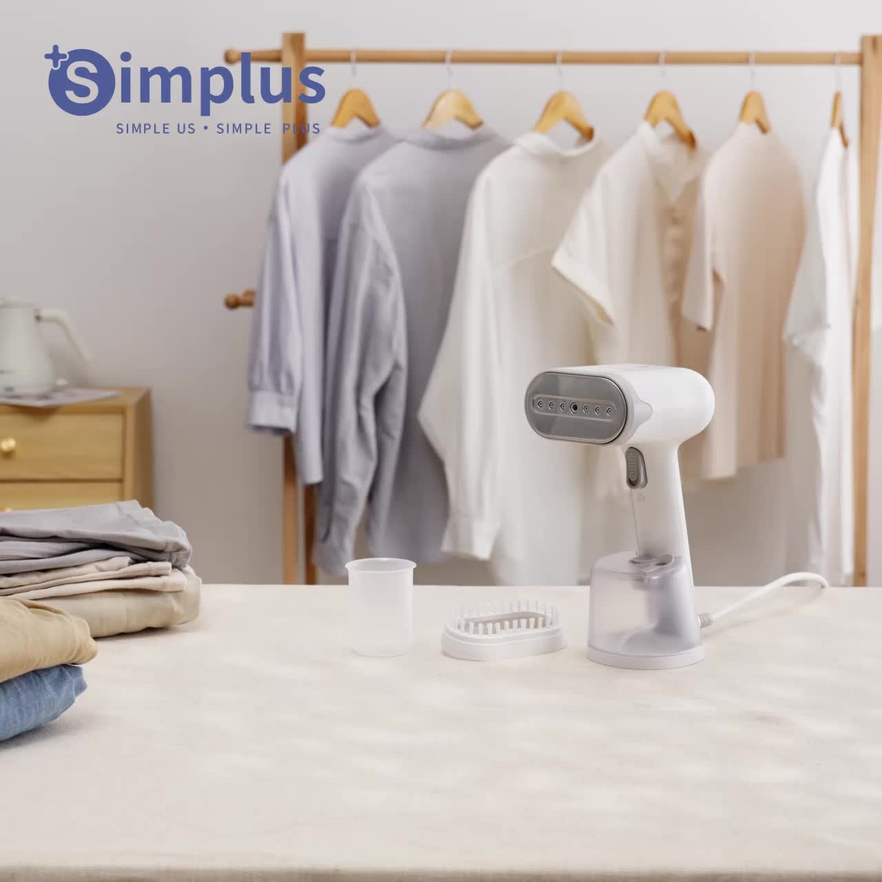 【SUPER PROMO DOUBLE SUBSIDI】(COD) Simplus Setrika Uap Genggam Kapasitas Besar 280ml Daya 1200W Pemanasan 30 detik GTJH019