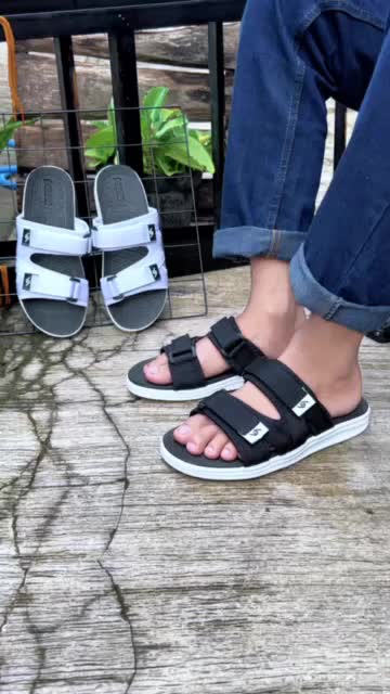 Silom Sandal Pria Slide Basic Velcro Sendal Cowok Casual Rexton - L 01