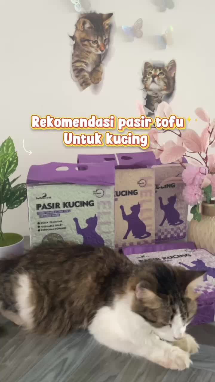 helluva Pasir Kucing Tofu 7L  PasirKucing Soya / Cat Tofu Litter/ Pet Litter Sand  Odor ControlMulticolor untuk Anjing dan Kucing
