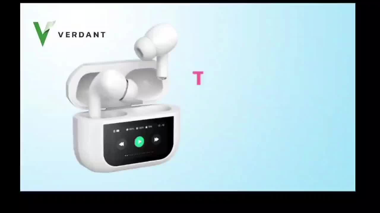 VERDANT EARPHONE BLUETOOTH VB-101  HEADSET BLUETOOTH V5.4 SMART SCREEN ACTIVE NOISE REDUCTION Microphone Wireless