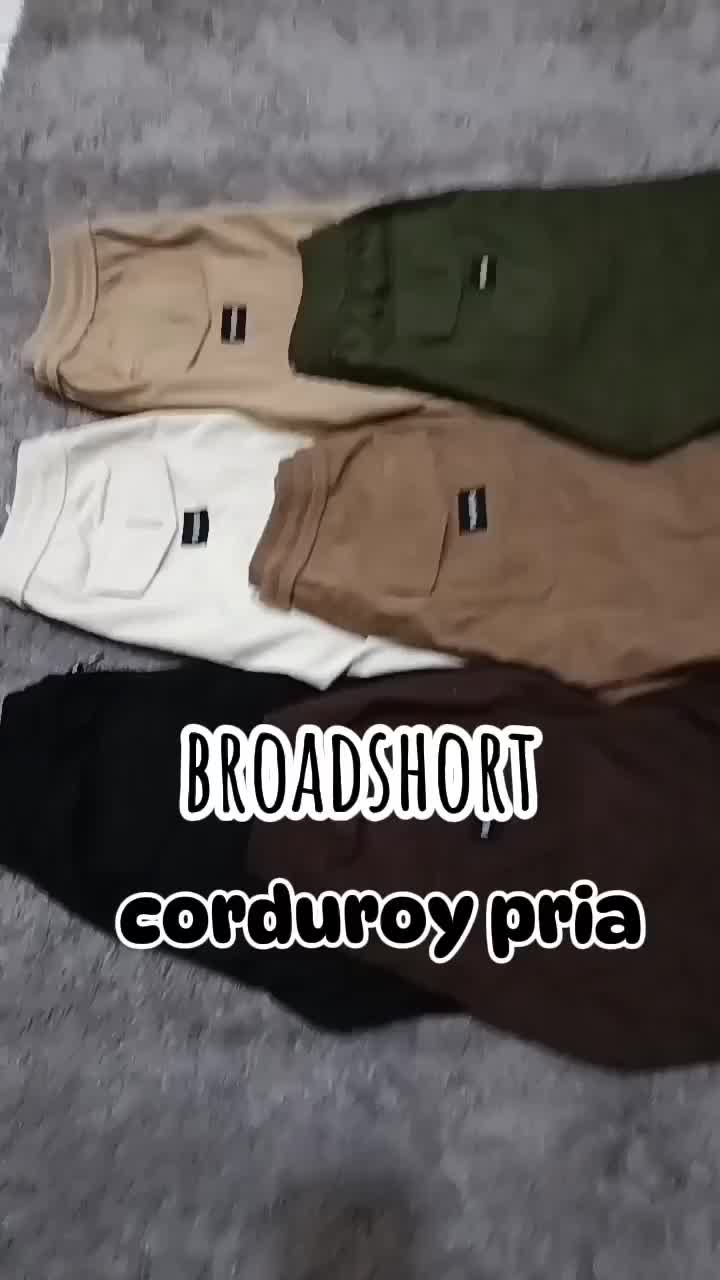 Celana pendek Broadshort Corduroy Premium Distro Polos Pendek Pria Santai Casual Shorts Unisex