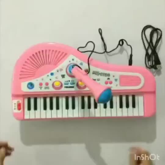 Mainan Piano MIC Keyboard Elektronik 37 Kunc Piano Mini Dengan Mikrofon Anak Alat Musik Edukasi Anak