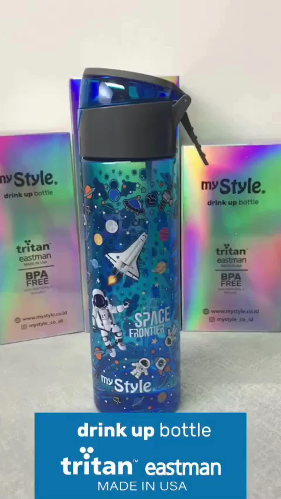 My Style TM 1166 B Mist Spray & Drink TRITAN Bottle 750ml for Boys