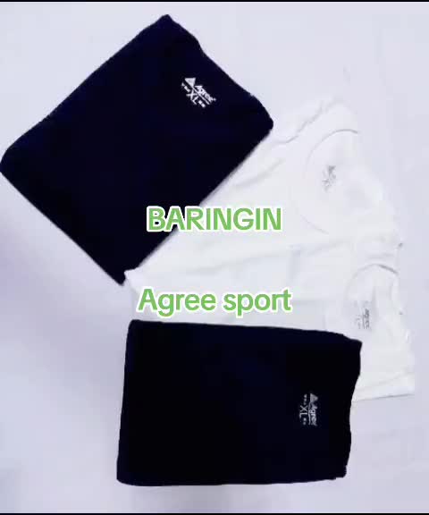 AGREE art-06-KAOS POLOS PRIA BERLENGAN KAOS OBLONG HITAM PUTIH KAOS SANTAI PRIA KATUN Nyaman Panjang Pendek Tangan  Distro Lembut Basic Simple