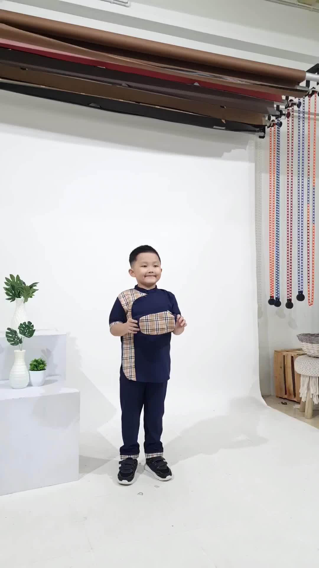 SETELAN BAJU KOKO ANAK LAKI LAKI USIA 1-10 TAHUN PLUS PECI Muslim Katun Panjang Kurta Gamis