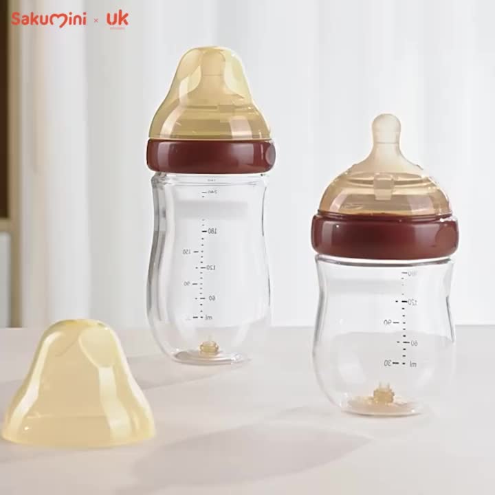 Sakumini Botol Susu Kaca Bayi Anak Anti Kolik Tahan Suhu Milk Minum Feeding Bottle Glass Baby Bottle Newborn