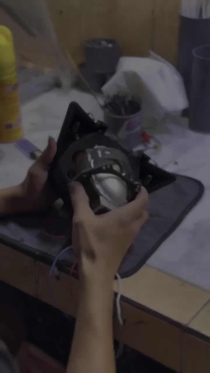 Lampu Biled Yamaha WR155 AES Turbo dengan Shroud 1 Warna dan Devil Eye RGB Remot APK