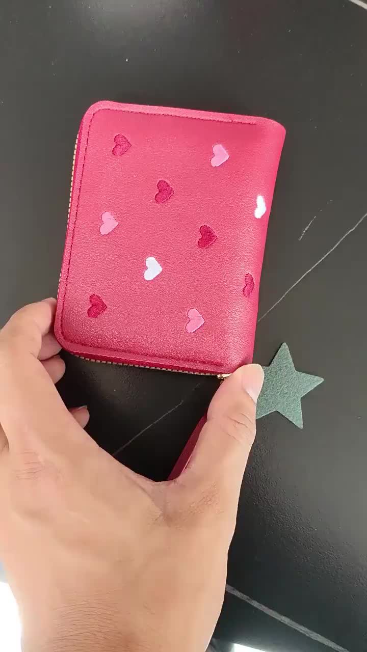 Dompet Mini Bordir Hati Tassel Dompet Lucu Dompet Wanita Dompet Koin Dompet Kecil Lucu Import Korea Dompet Resleting