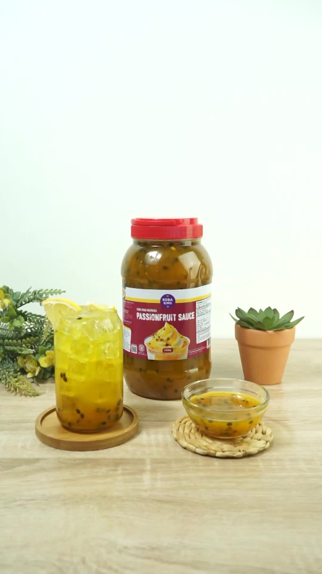Bobaking PassionFruit Sauce - Siap Pakai, Buah Markisa, Spread, Jam, Topping Drink