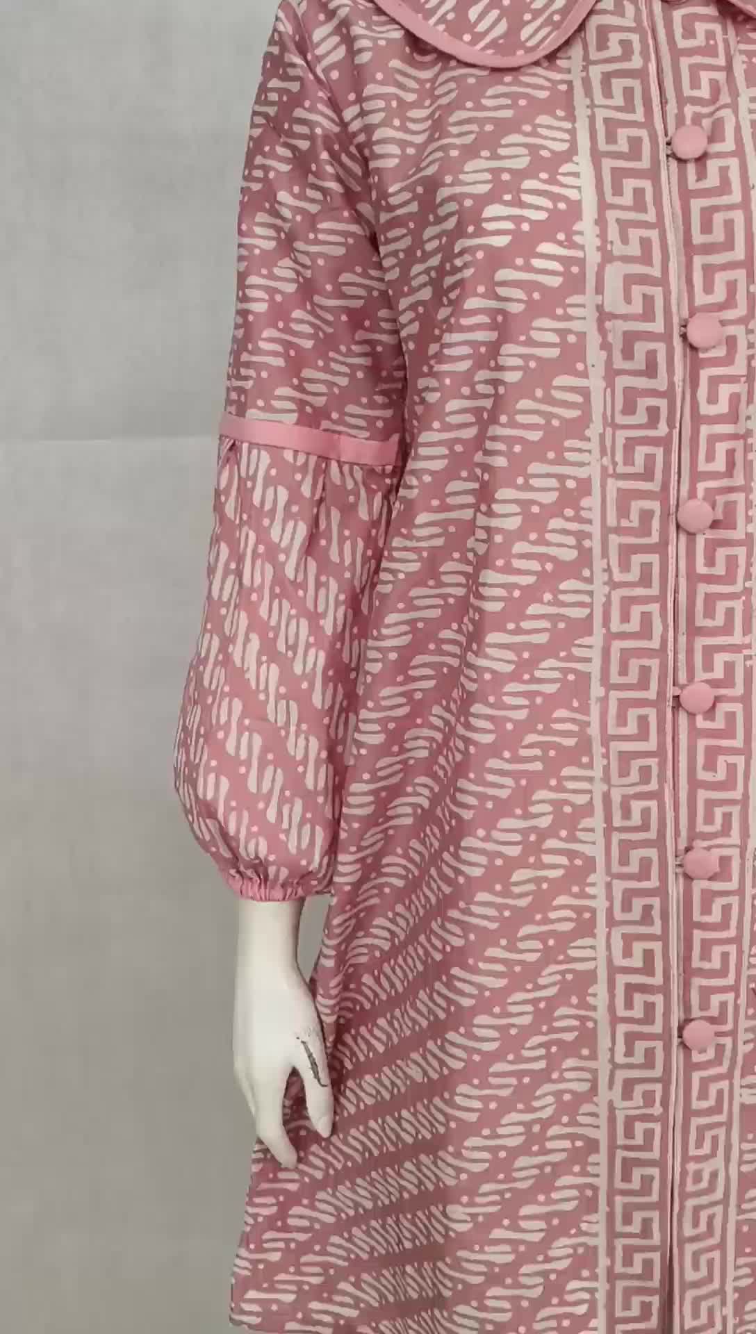 Tunik Wanita Batik Mukti Cakra Cap Garutan Solo Katun Muslim Atasan SMLXLXXL