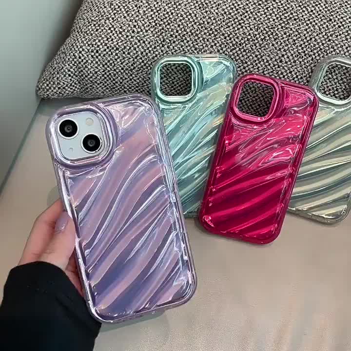 Bling Casing Ponsel Gelombang Lasers Warna-Warni  UntukXR 11 12 13 14 15 Pro Max