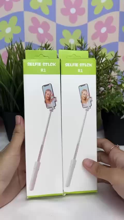 RG Tongsis R1 Selfie Stick Tripod Mini Bluetooth Kamera Handphone Tomsis Remote Control 3in1 Stand Holder Putar 360 Derajat