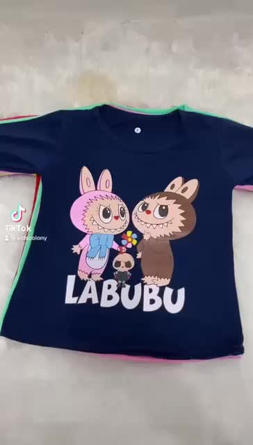 YUTAKA - Baju Anak Cewek Kaos Anak Perempuan Labubu Lengan Panjang Fashion Usia 1-12 Tahun Katun Atasan