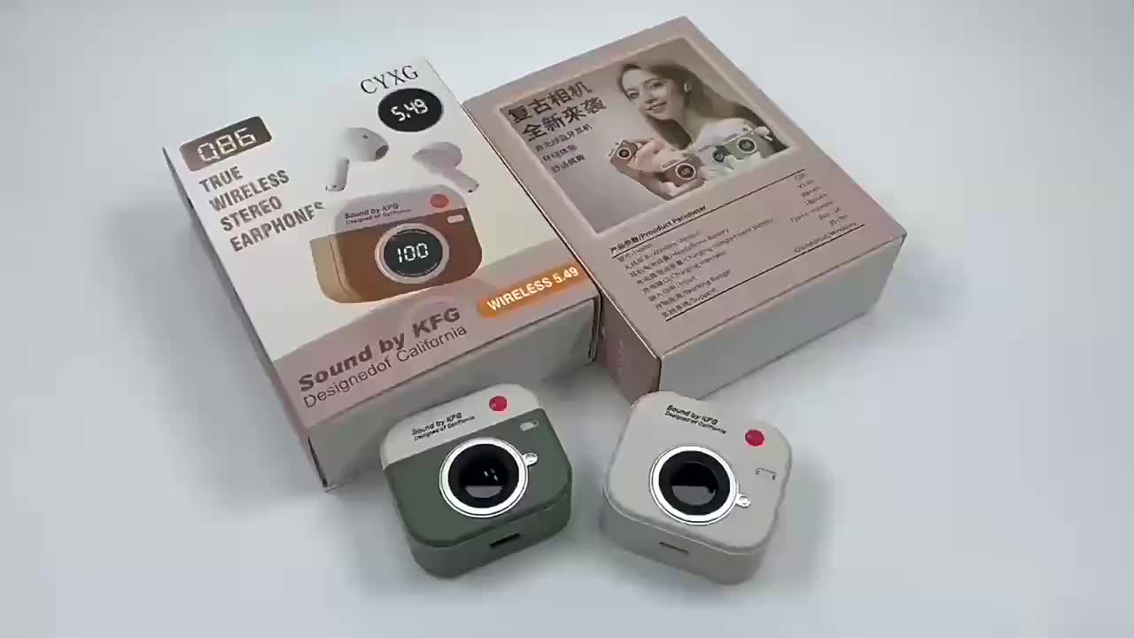 TWS Earphone Bluetooth True Wireless dengan Kontrol Sentuh Layar LED dan Teknologi Noise Cancelling - Headset, Bass