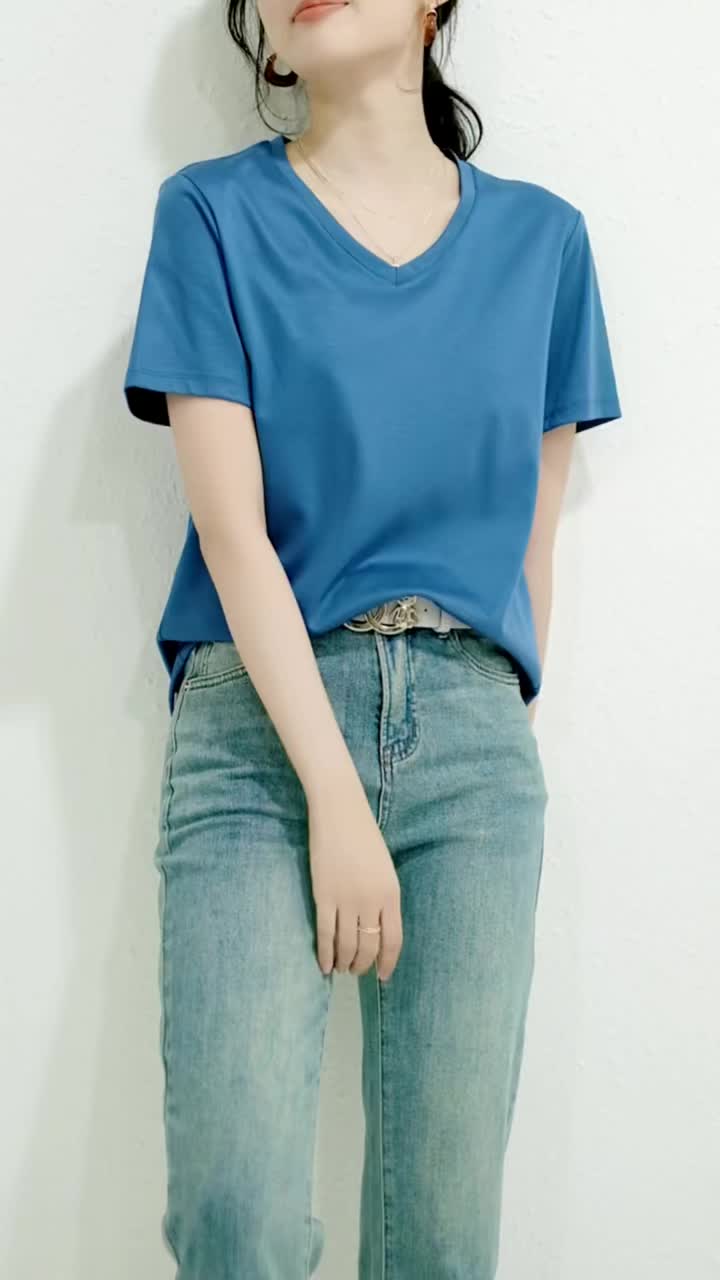 Kaos Polos Dewasa Lengan Pendek Katun 24s Combed Lembut