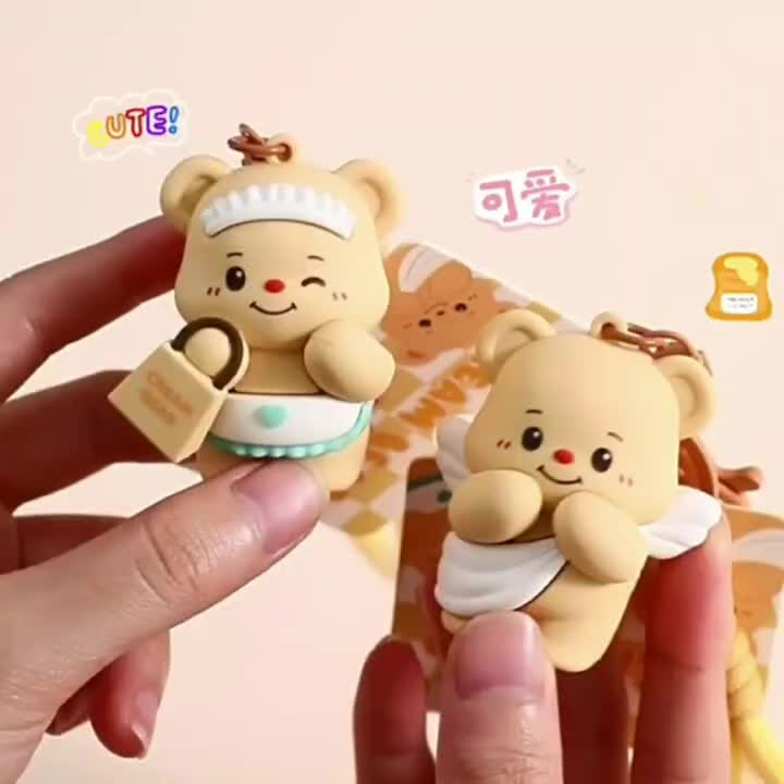 Gantungan Kunci Cream Bear Lucu Hadiah Kreatif Gantungan Kunci Tas Sekolah