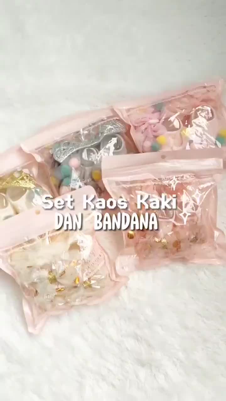 Pinpin Kids - Aksesoris Rambut Bayi Lucu (1 Set 3 pcs) Set Bandana dan sepatu Bayi / Anak Cute Tali Gelombang Acessories Fashion