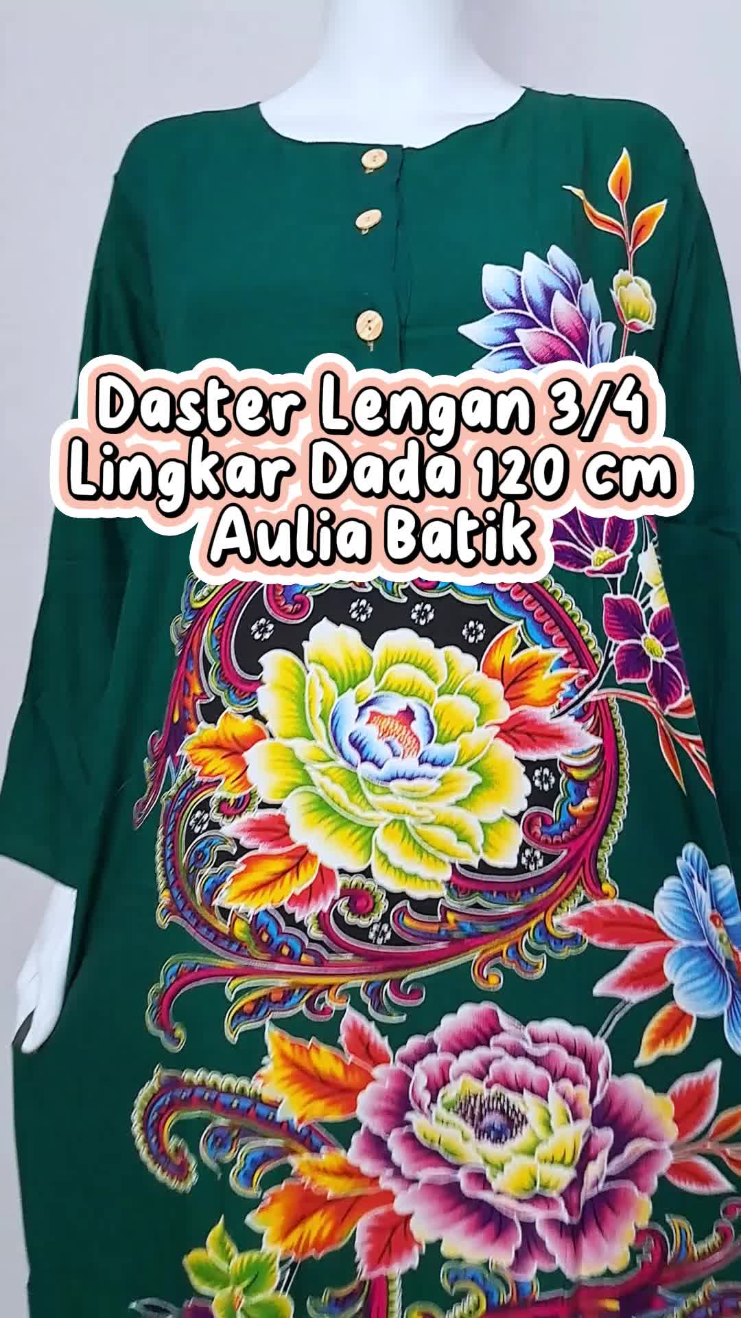 Aulia Batik Daster 19 Tangan 3/4 | Daster Di Bawah Lutut 3 Kancing Depan Busui Rayon Motif daster  viral daster lengan 3⁄4