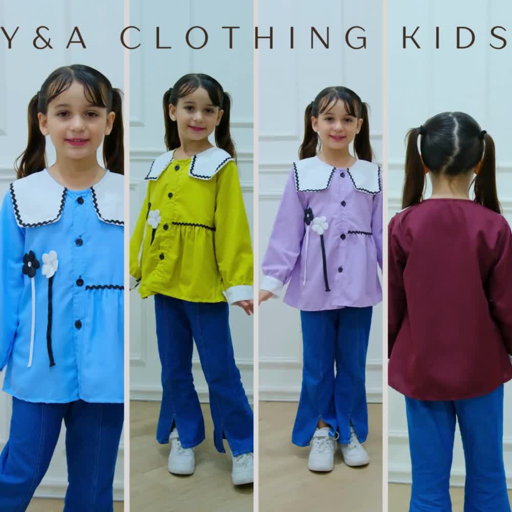 (JEANS CUTBRAY) SETELAN JEPANG ANAK PEREMPUAN USIA 3 TAHUN - 14 TAHUN/SETELAN BUFFY JEANS ANAK Fashion