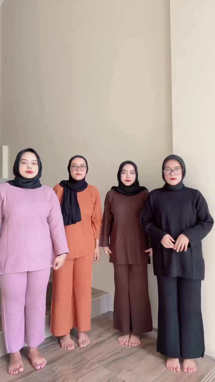 Mydearstore-Baju Setelan Rajut Wanita Remaja Dewasa Lengan Panjang + Celana Kulot Import Terbaru Kekinian Korean Style Jumbo 7 Get Baju Hitam Atasan Linen Katun Crinkle