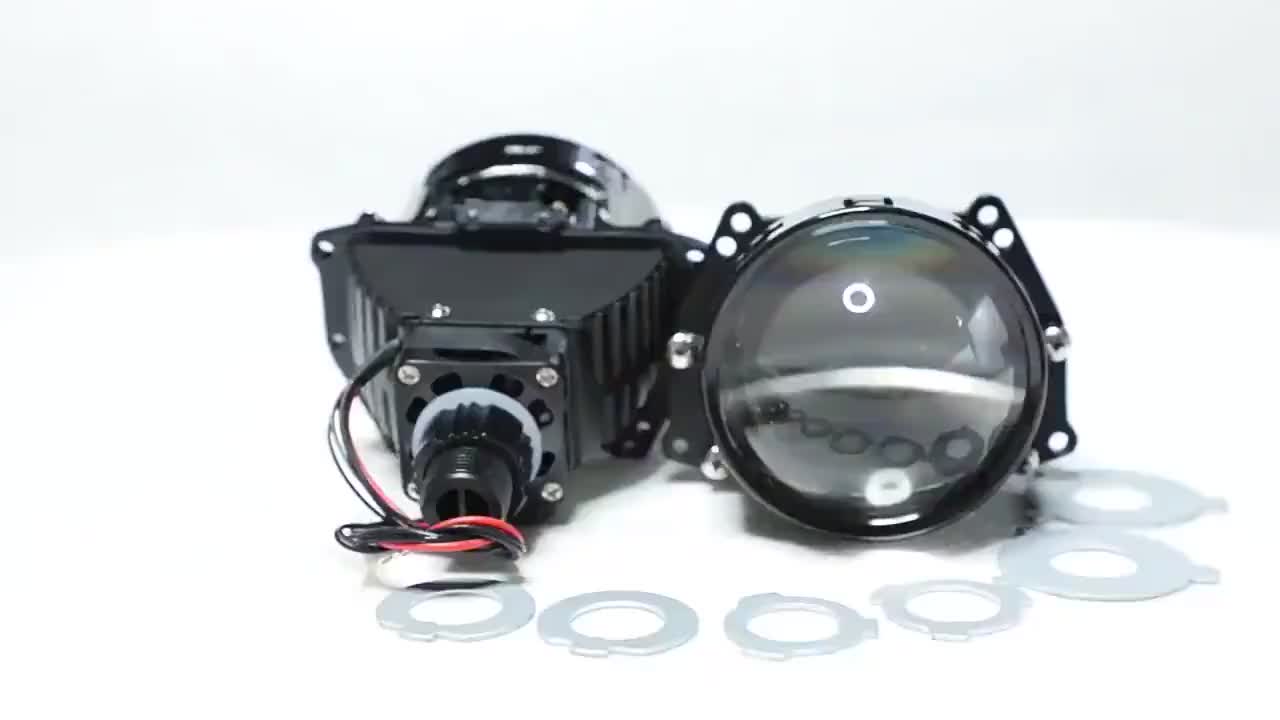 BiLED WST 3 Inch DC 12V 55W Projector Led Blue Lens Projie Lampu LED Biled Mobil Motor Proji Biled 3 Inci Car Kendaraan