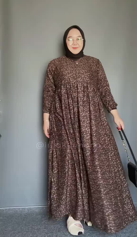 Midi Dress Rayon Premium Gamis  Jumbo Busui By Kamalin Kode Misni Zipper