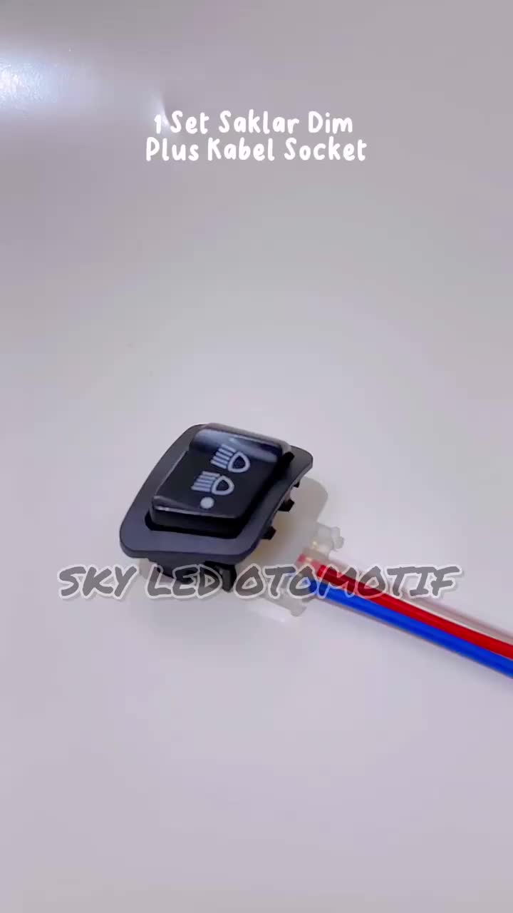 Paket 1 Set Tombol saklar Dim on on off 3 fungsi plus socket kabel Kualitas Premium