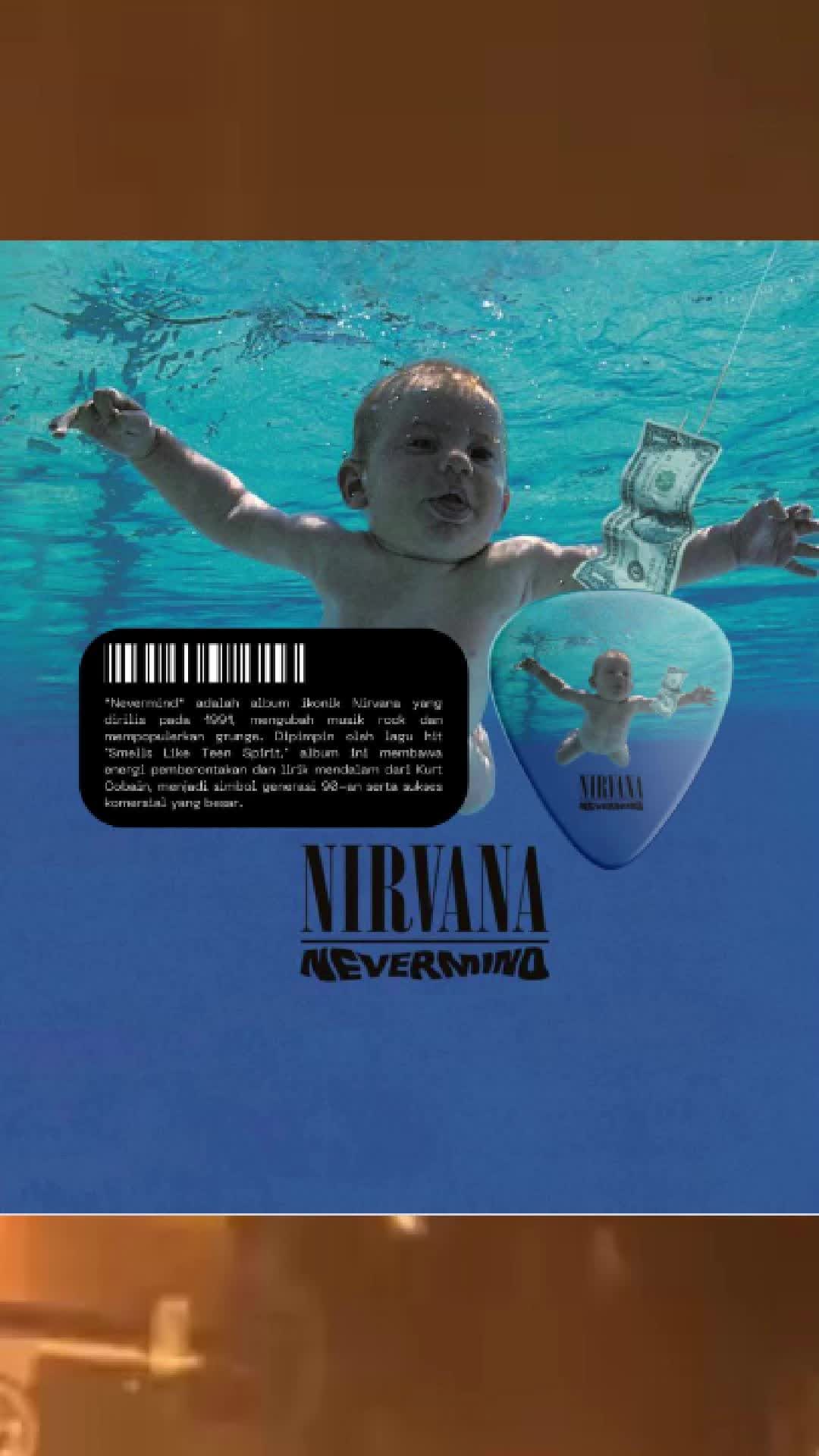 Pick Gitar Nirvana Nevermind PVC-Acrylic Tipis Sedang Tebal 0.7 mm - 2 mm
