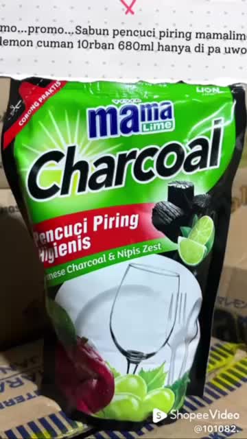 Sabun Pencuci Piring Mamalime Charcoal & Nipis Zest 680ml Buah