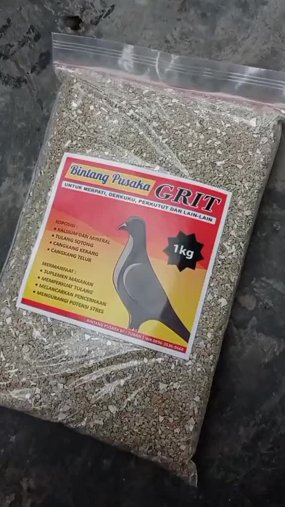 GRIT Merpati dan Unggas Kalsium dan MIneral Lengkap - Hewan Tanam