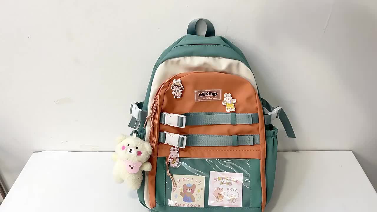 Desilstyle Tas Sekolah Anak Wanita Terbaru 2024 Tas Sekolah Harujuku Versi Korea Wanita SD SMP SMA SMK KULIAH Tas Kekinian FREE PIN