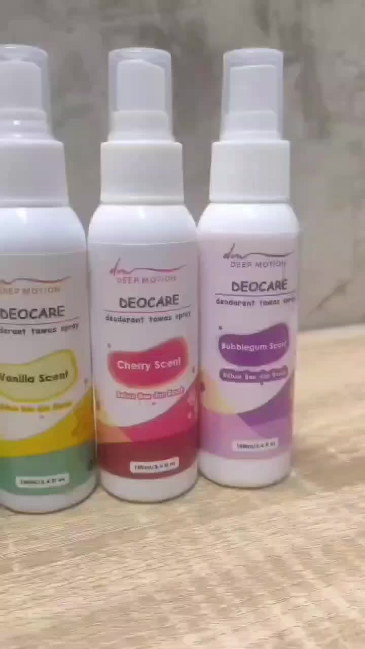 Deodorant Tawas Spray Kemasan 100ml Anti Bau by Deep Motion Aroma Cherry Vanilla Bubblegum Ketiak