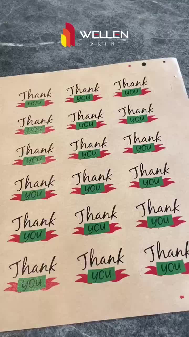 Cetak Sticker Craft / Stiker Label Kraft / Lebel Kertas Coklat Custom