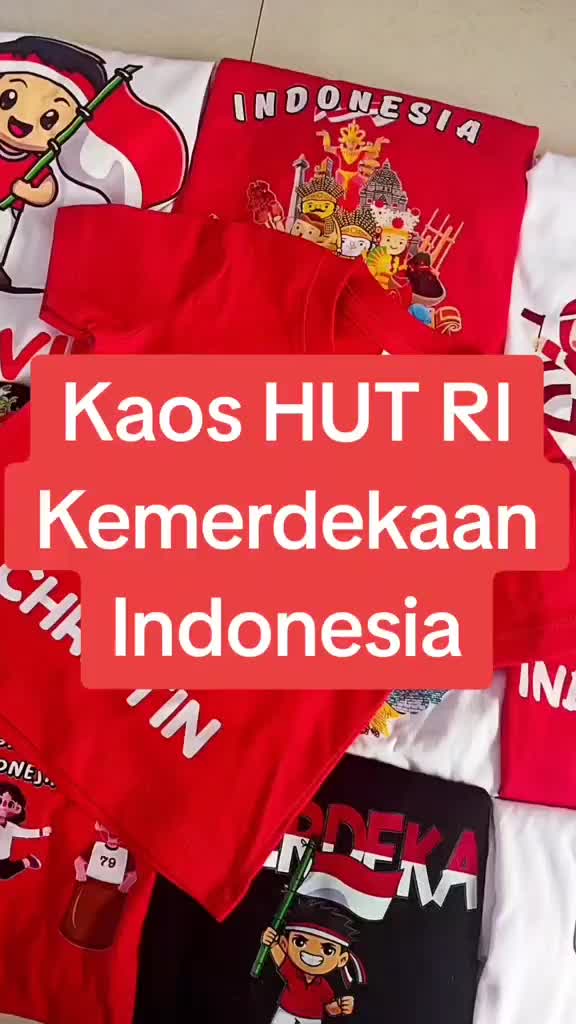 Setelan Rok HUT RI Kemerdekaan Indonesia Custom Nama Bayi dan Anak Perempuan Katun Combed 30s