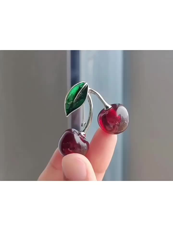 Bros pin  Aksesoris Aneka Bentuk Cherry Hiasan