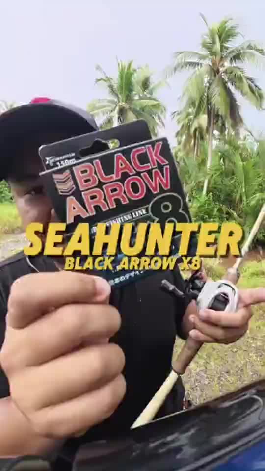 SEAHUNTER Black Arrow Senar PE x8 Fishing Line Senar Pancing PE X8 150M  PE kuat Benang Pancing 150 Meter Tahan Aus Never Fade Hitam #Redbull Anti Kusut Tali Pancing Dikepang Halus Lembut Jepang Braided Fishing Line Memancing Di Laut