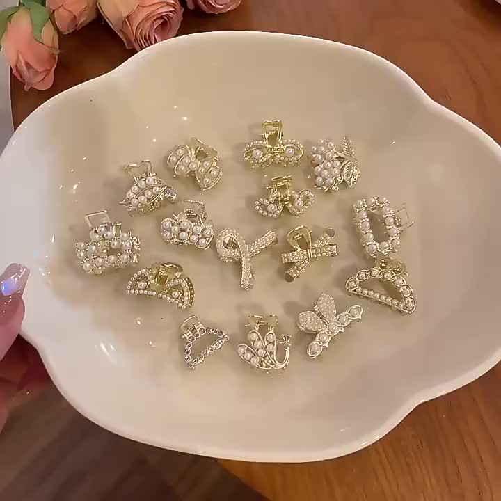 Jedai Mini Mutiara Metal Jepit Rambut Alloy Gaya Korea Jepitan Poni