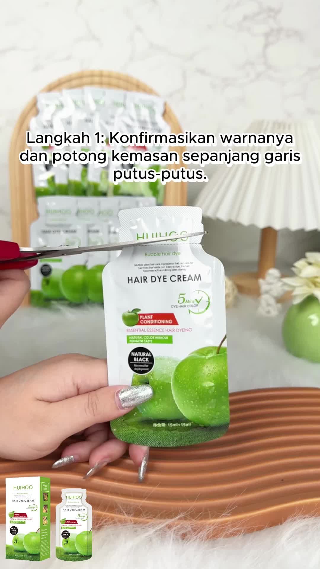 【5bksx 30ml 】FAJAZZ Pewarna Rambut cuma，total 150ML 【COD】Produk Terlaris - Pewarna Rambut Bubble - Hair Colour Cream - Anda Dapat Mewarnai Rambut di Rumah Dye/Hitam Alami/Warna Coklat Tua/Warna Kopi， Menghitamkan