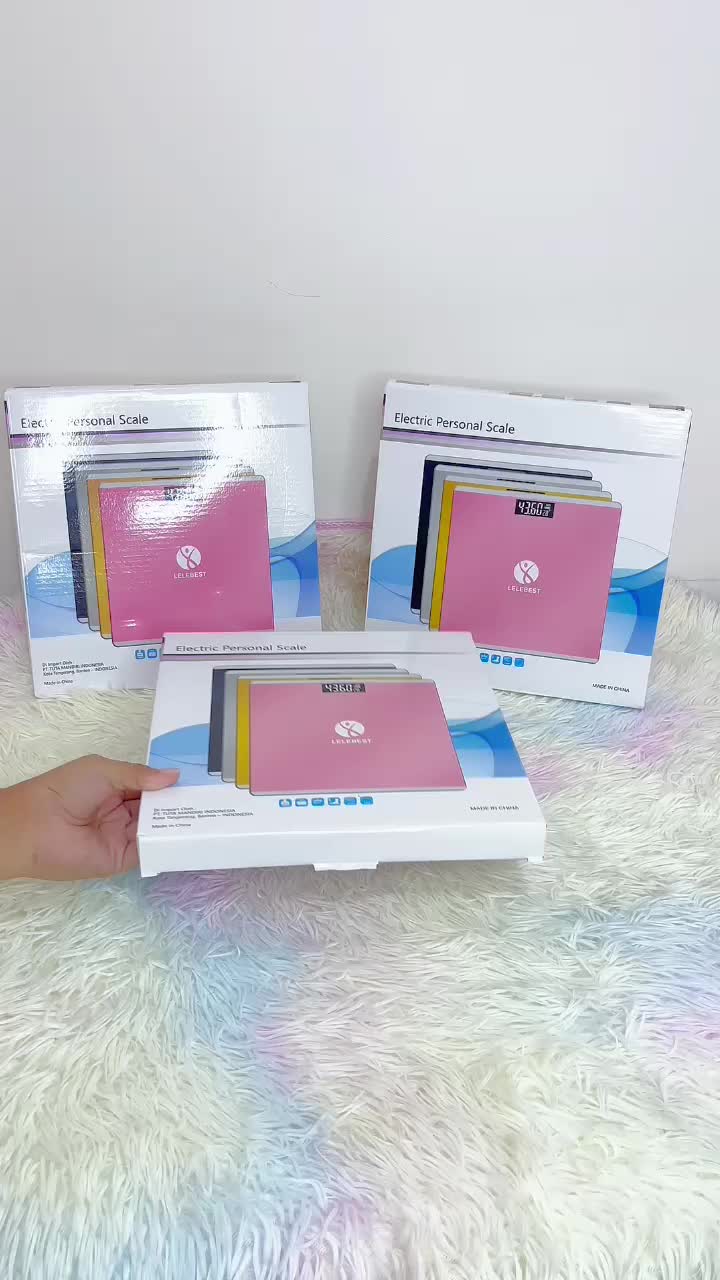 Timbangan Badan Digital 180kg scale kaca Berat Mini Max Original Impor