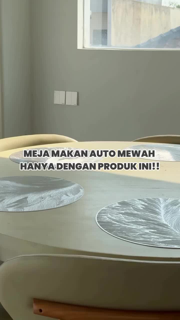 DOMOV TATARO Placemat Tatakan Piring Elegan Alas Piring Dekorasi Meja Makan Estetik - BUNDAR