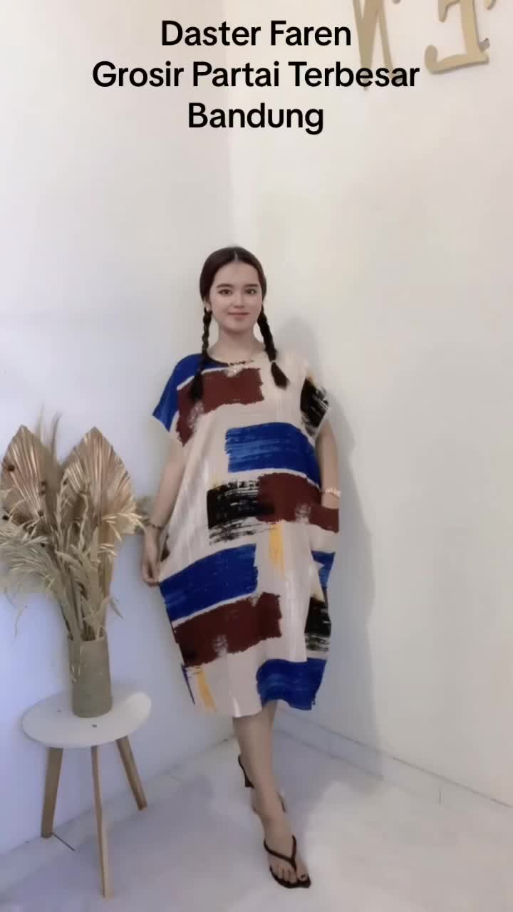 Daster Faren - Non Busui Pendek  Selutut Rayon Polos Daster wanita remaja tebal