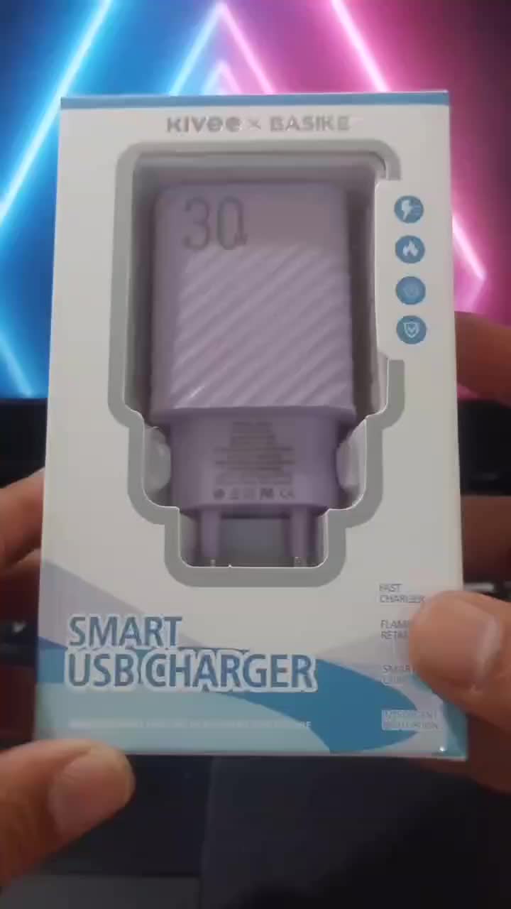 KIVEE Charger Adaptor KABEL Fast Charging  USB + Type C Ports Kepala Charger Set with Kabel