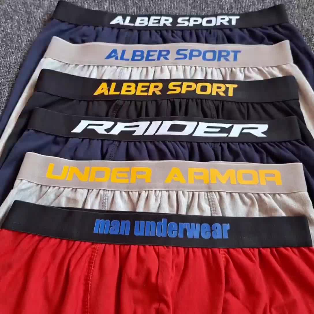 6 Pcs Celana Dalam Boxer Pria Remaja Dewasa Bahan Katun Nyaman Lembut Karet Motif Kualitas Premiun