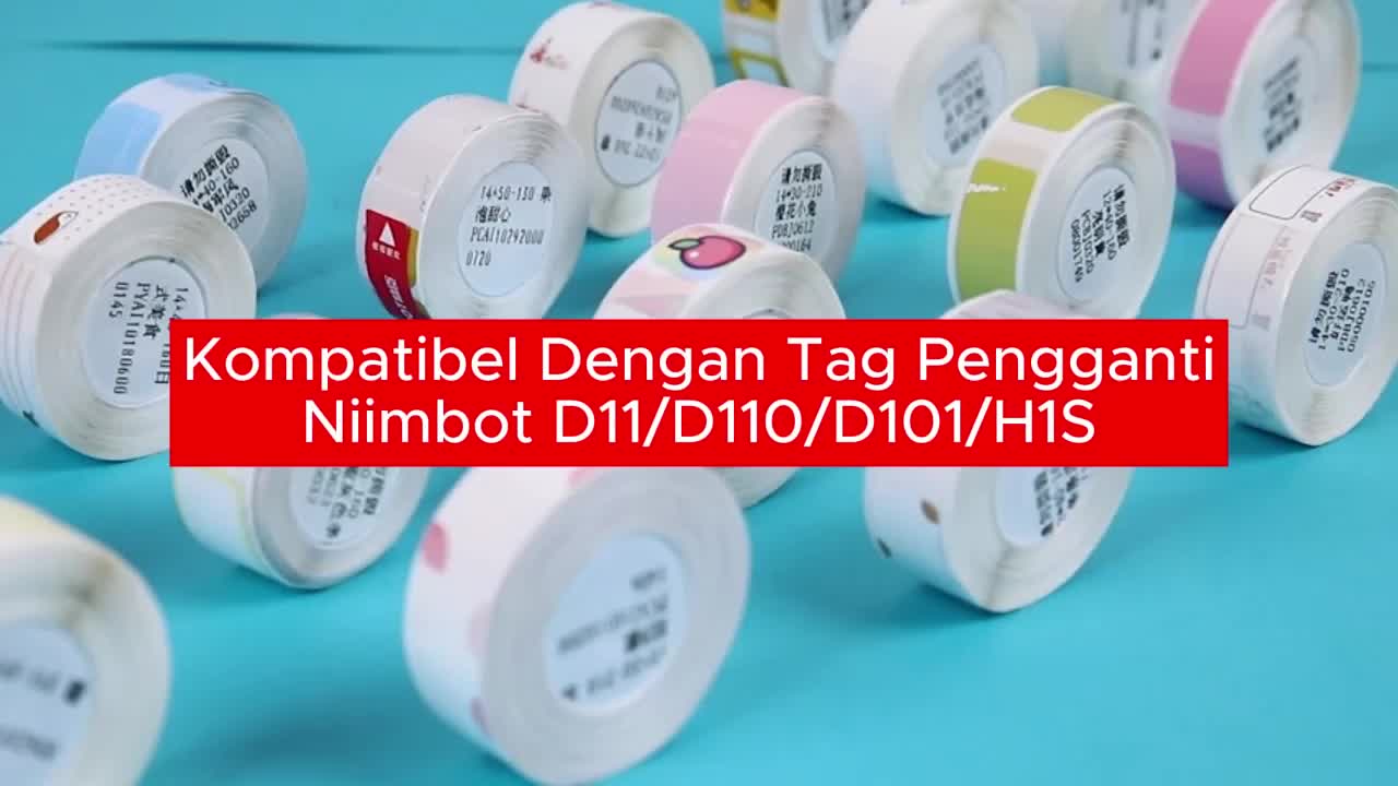 NIIMBOT D11/D110/D101 Thermal Stiker Label Putih Tahan Air Anti-Minyak Anti-Gores Kertas