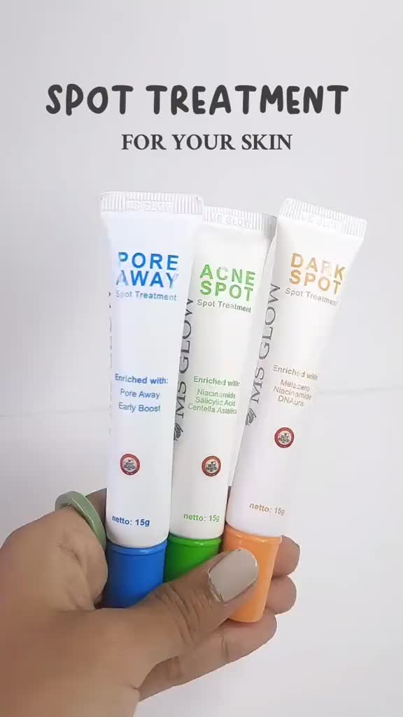 ALL SPOT TREATMENT MS GLOW solusi PUDARKAN NODA HITAM JERAWAT MERADANG pori2 besar BOPENG BEKAS JERAWAT