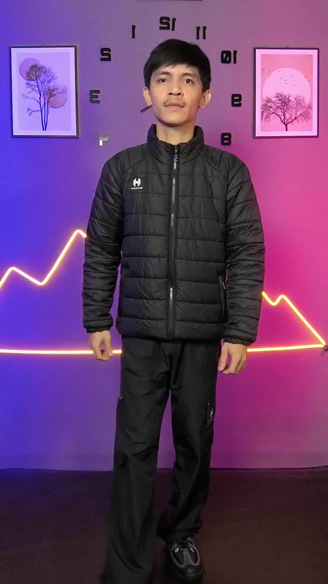 HIGH AND LOW Jaket Gelembung Pria Wanita Puffer Jacket Jaket Motor Tebal Keren Jaket Motor Cowok Hitam