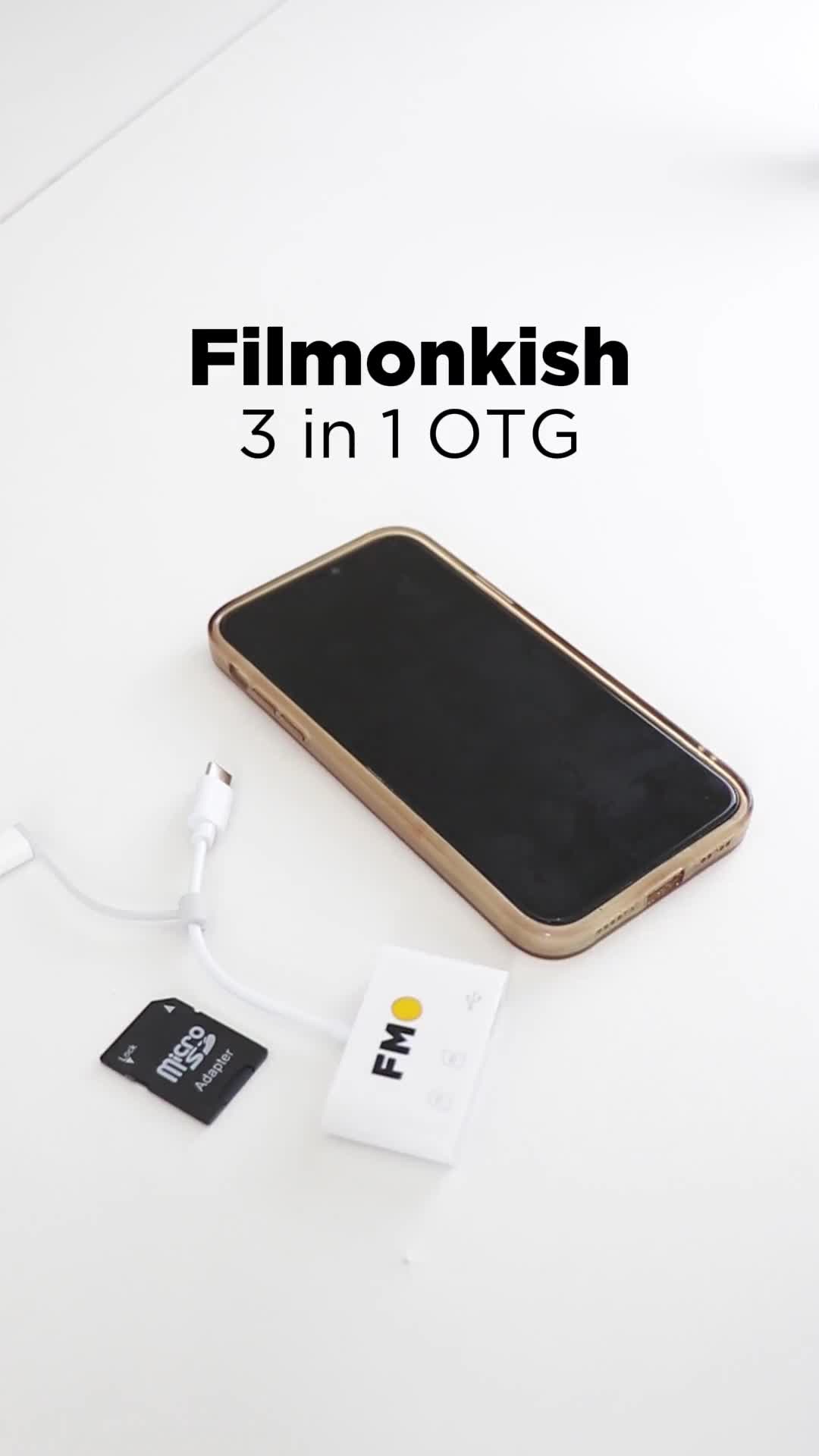 3 in 1 SD+TF Card Reader iPhone to SD Card / TF Memory Card Read OTG Adapter Laptop Data Photo Video Transfer