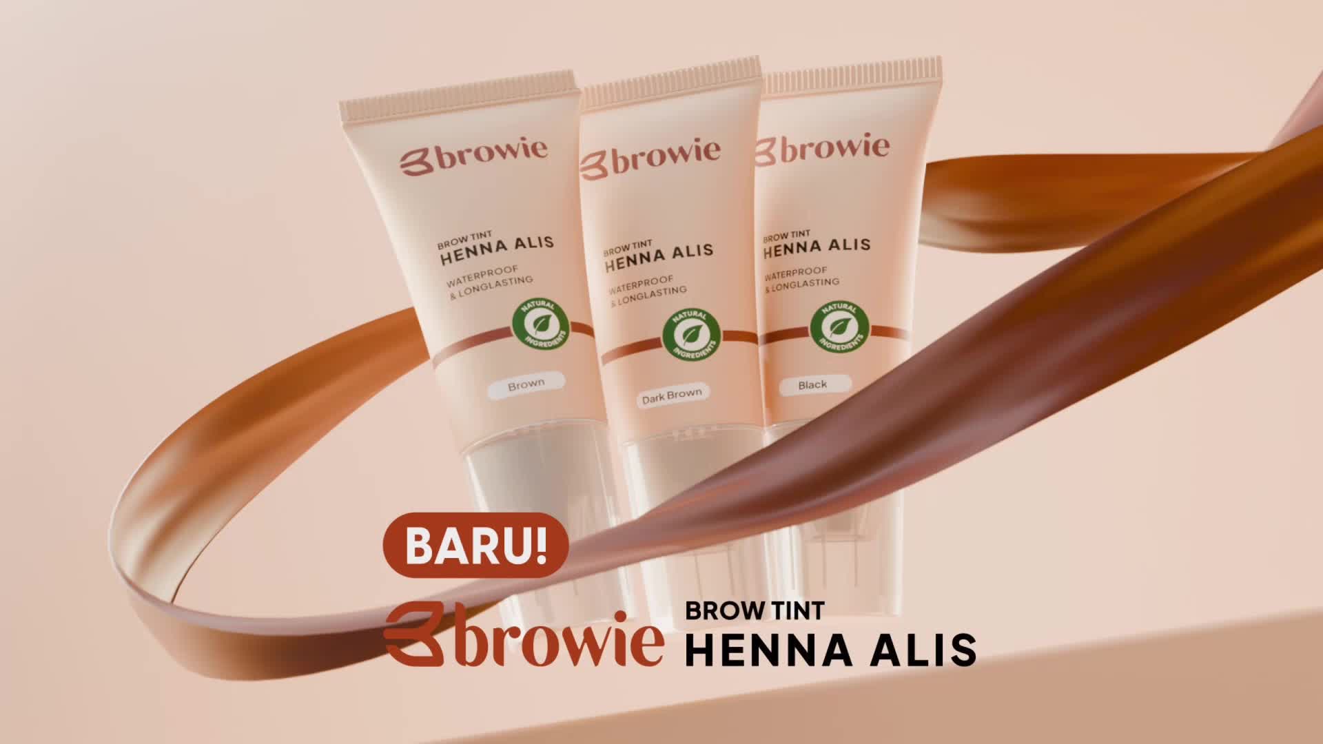 [10GR] browie Brow Tint Henna Alis | eyebrow waterproof gel & Longlasting Black, Brown, Dark brown | BPOM & Halal bukan Pensil alis Cetakan terpisah