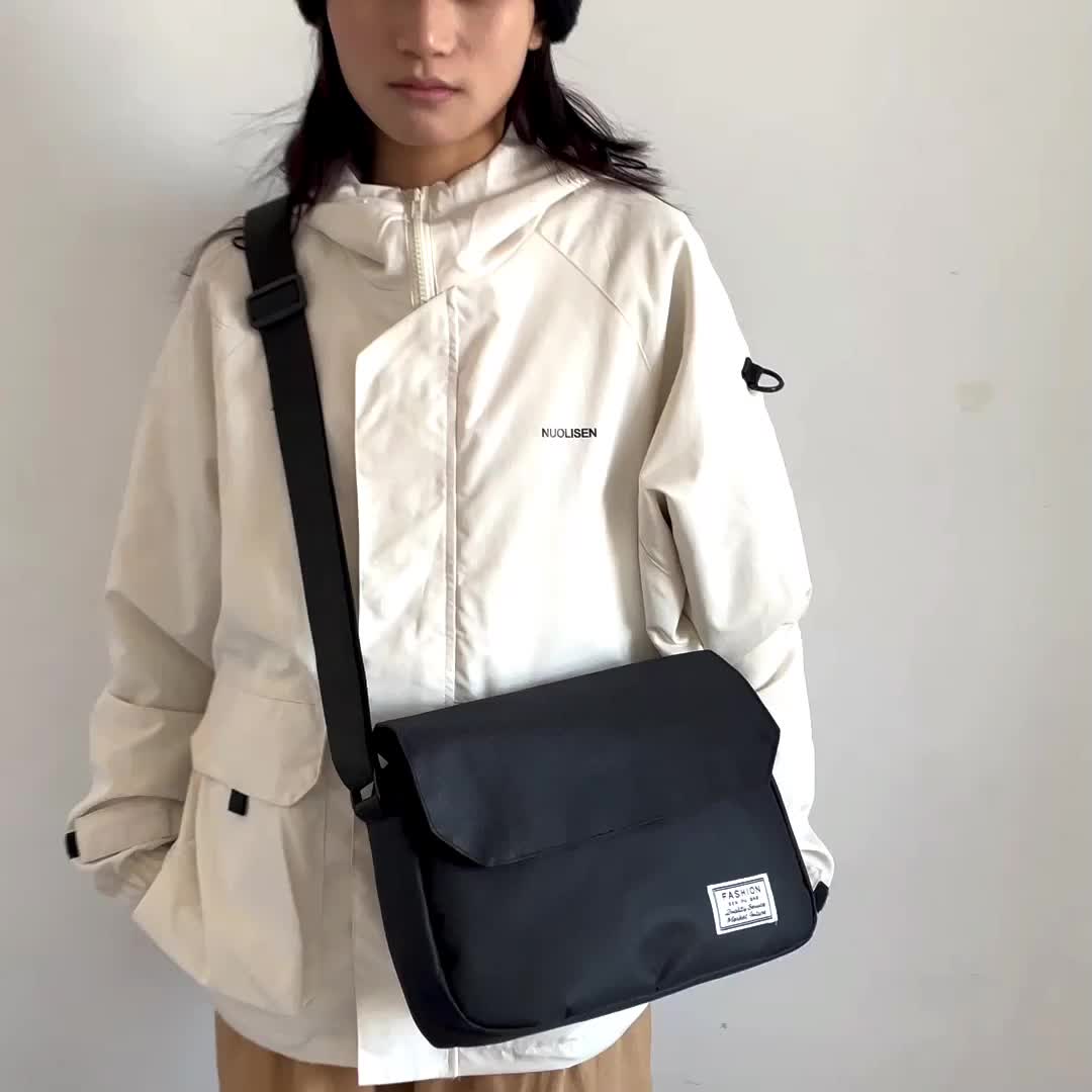 【Vallley】Tas Selempang Kanvas Pria Slingbag Shoulderbag Tas Pria Tas bahu multi-kompartemen yang ringan